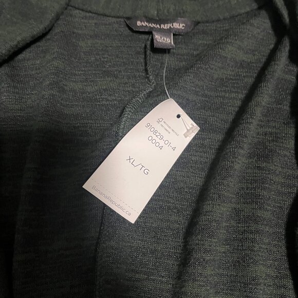 Banana Republic XL Emerald Mini Dress Viscose Sleeve 3/4 NWT Sweater Dress - Picture 5 of 9
